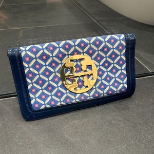 Tory Burch clutch with strap - fun colors perfect for spring!